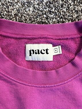 Pact Organic Cotton Hot Pink Sweatshirt Dress